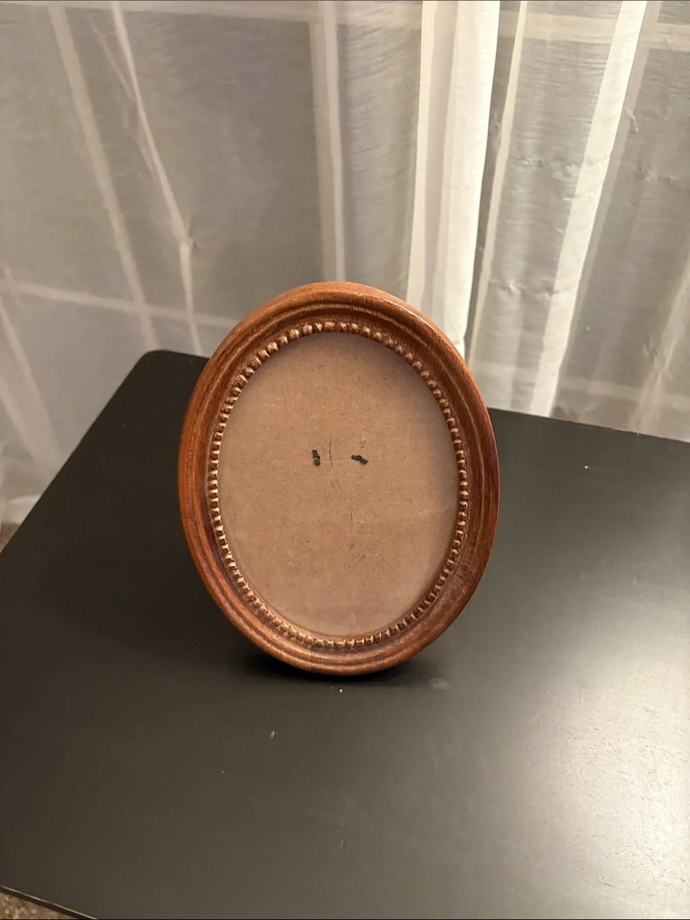 Classic Oval Wood Picture Frame in Warm Brown Magnolia